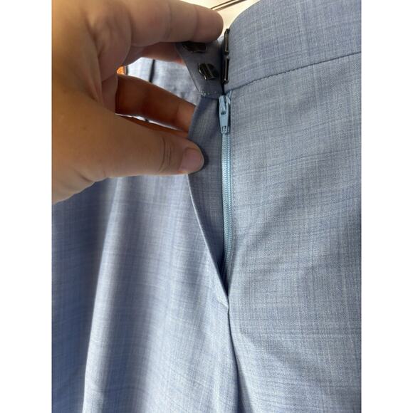 Theory Cornflower Blue Straight Ankle Trouser Pants Size 6 - Picture 3 of 5